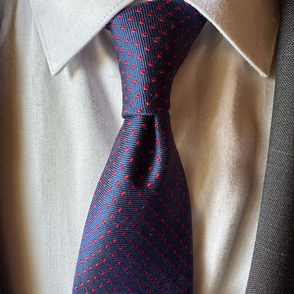Nautica Navy and Red Dot Tie